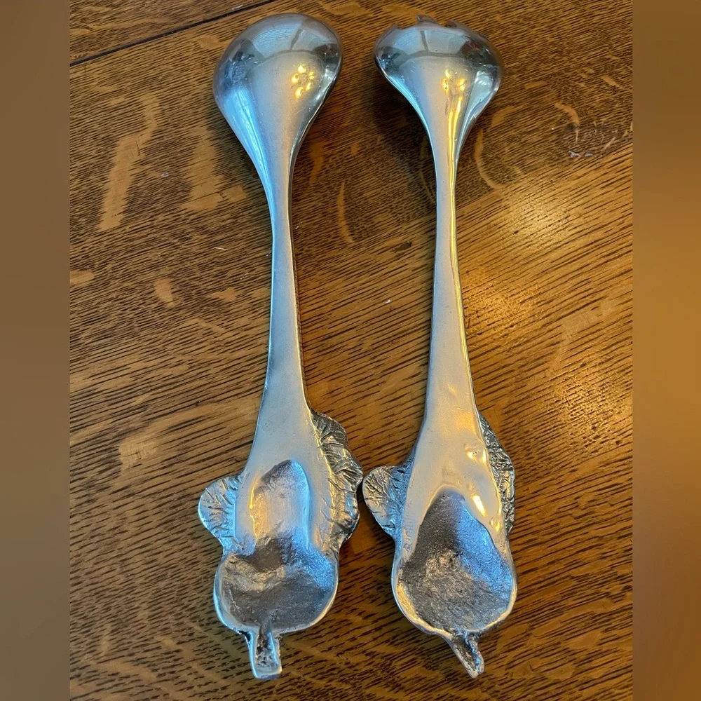 Vintage Pewter serving set Thanksgiving